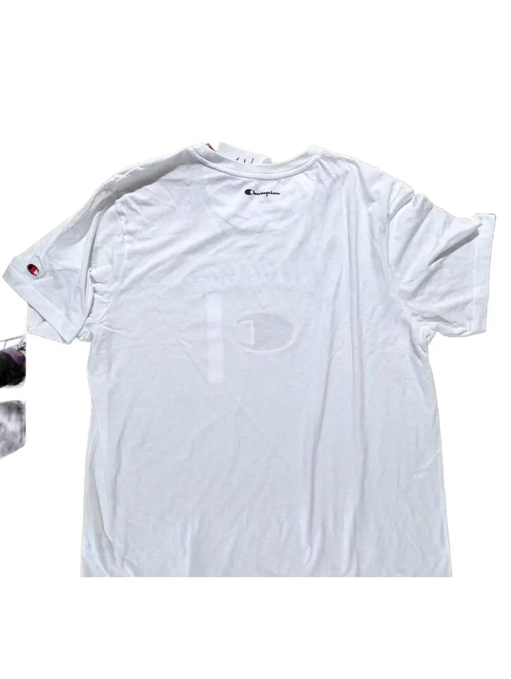 Champion Script White Graphic T-Shirt - Picture 2 of 2